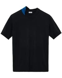 Loewe - Anagram-Embroidered Asymmetric-Neck Sweater - Lyst