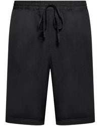 120% Lino - Drawstring-Waist Linen Shorts - Lyst