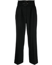 Peserico - Pressed-crease Belted-waist Tailored Trousers - Lyst