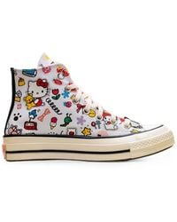 Converse - X Hello Kitty And Friends Chuck 70 Sticker-Details Lace-Up Sneakers - Lyst