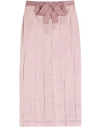Valentino Garavani - Falda midi con detalle de lazo - Lyst
