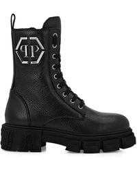 Philipp Plein - Logo-Plaque Boots - Lyst