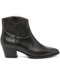 Ash - Bottines En Cuir À Détail De Zip 50 Mm - Lyst