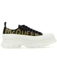 McQueen - Leather Tread Slick Sneakers - Lyst