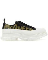 McQueen - Leather Tread Slick Sneakers - Lyst