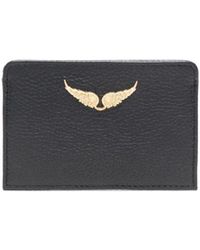 Zadig & Voltaire - Zv Pass Logo-plaque Leather Cardholder - Lyst
