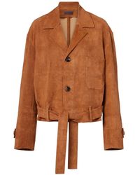 Stouls - Belted Leather Jacket - Lyst