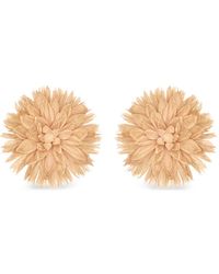 Oscar de la Renta - Flower Raffia Earrings - Lyst