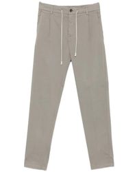 Eleventy - Drawstring-Waist Pleated Trousers - Lyst