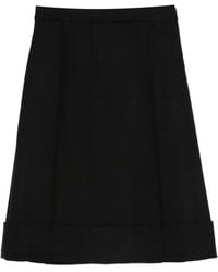 Semicouture - Falda midi con dobladillo vuelto - Lyst