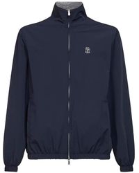 Brunello Cucinelli - Chaqueta Con Detalle Del Logo - Lyst