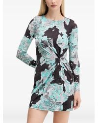 Desigual - Mini-Jurk Met Geknoopte Print - Lyst