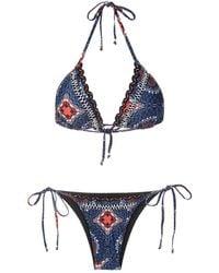 Amir Slama - Embroidered Triangle-Cup Bikini - Lyst