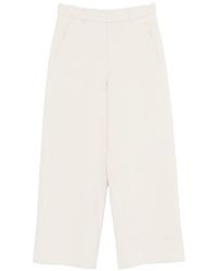 Max Mara - Cotton Wide-Leg Trousers - Lyst