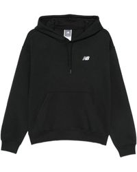 New Balance - Logo-embroidered Hoodie - Lyst