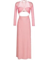 Amir Slama - Gingham-Check Pattern Maxi Dress - Lyst