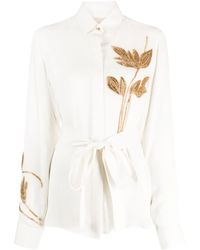 Elie Saab - Foliage シルクシャツ - Lyst