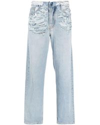 DIESEL - Gerade Jeans Im Distressed-Look - Lyst