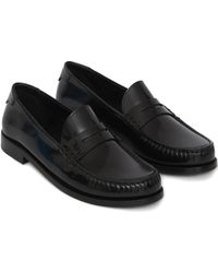 Saint Laurent - Leather Penny-Strap Loafers - Lyst