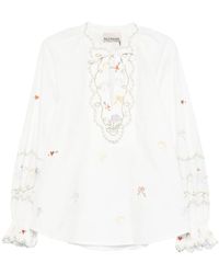 ALÉMAIS - Top Met Borduurwerk En Ruches - Lyst