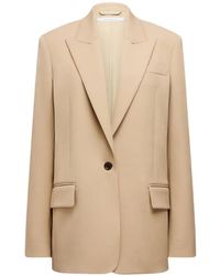 Another Tomorrow - Oversized Peak-Lapel Blazer - Lyst