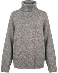 Pinko - Dresda Sequin-Embellished Roll-Neck Sweater - Lyst