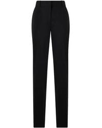 Alberta Ferretti - High-Waisted Straight-Leg Trousers - Lyst