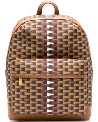 Bally - Pennant-print Leather Backpack - Lyst