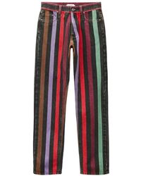 Versace - Striped Straight Jeans - Lyst