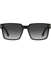 DSquared² - Logo-Print Square-Frame Sunglasses - Lyst