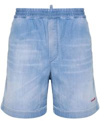 DSquared² - Bermudas Con Logo Bordado - Lyst