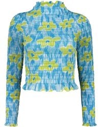 AMY CROOKES - Printed Long-Sleeve Top - Lyst