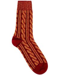 Gallo - Cable-Knit Socks - Lyst