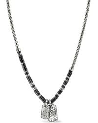 John Hardy - Sterling Heishi Tag Onyx Necklace - Lyst