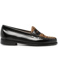 G.H. Bass & Co. - Weejun Leopard-Print Loafers - Lyst