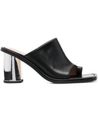 SCAROSSO - Gwen 85mm Leather Mules - Lyst