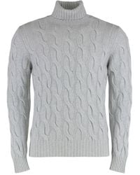 Moorer - Gordon-Ws3 Cable-Knit Roll-Neck Sweater - Lyst
