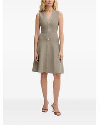Guess - Robe Mi-Longue Nervurée À Design Sans Manches - Lyst