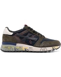 Premiata - Brown And Blue Mick Sneakers - Lyst