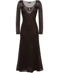 Tom Ford - Perforated Lurex Dress - Lyst
