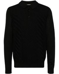 BOSS - Collarless Virgin Wool-Blend Top - Lyst