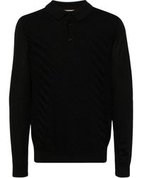 BOSS - Collarless Virgin Wool-Blend Top - Lyst