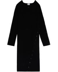 Courreges - Midi-Jurk Met Lange Mouwen - Lyst