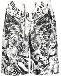 Philipp Plein - Shorts aus Seide mit Tattoo-Print - Lyst