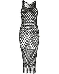 Christopher Esber - Gebreide Jurk Met Mesh - Lyst