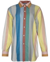 Marrakshi Life - Striped Cotton Shirt - Lyst