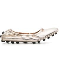 Tod's - Bubble Ballerina Leather Shoes - Lyst