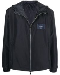 Fendi - Reversible Logo-patch Hooded Jacket - Lyst
