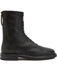 LEGRES - Lace-Up Leather Ankle Boots - Lyst