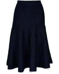 Khaite - Silk-blend Midi Skirt - Lyst